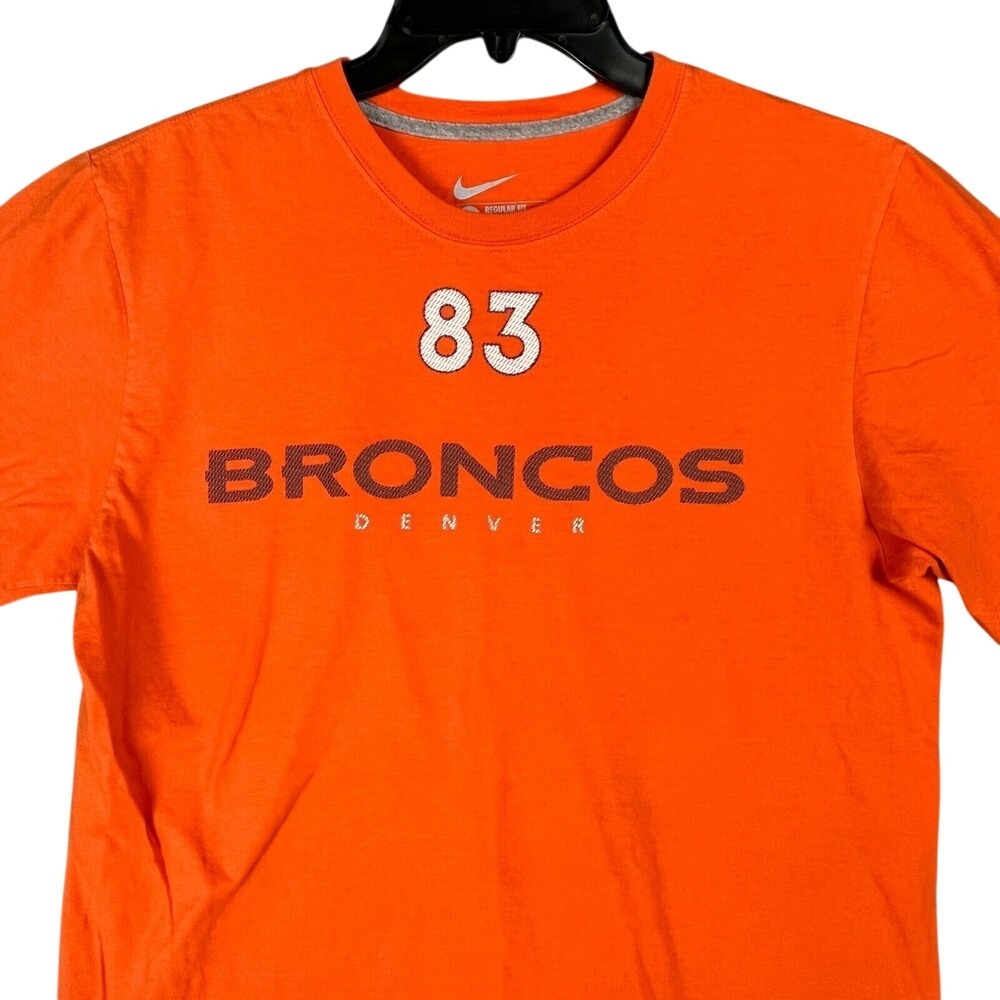 Denver Broncos Wes Welker T Shirt Mens L Nike Team Sports NFL Orange Game Day